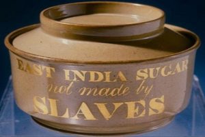 Picture of an earthenware sugar bowl. Abolitionists were early advocates of what can be called values-based consumerism.